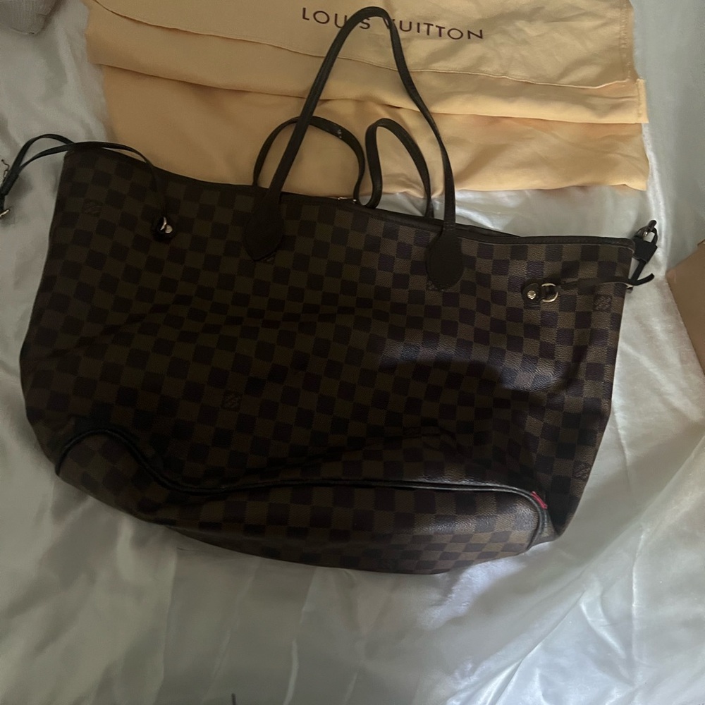 Louis Vuitton Brown Neverfull Tote Bag